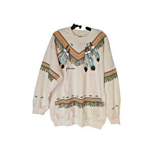 NWT LIFESTYLES Vintage 90s Yellowstone Southwestern Design Sweatshirt L/XL